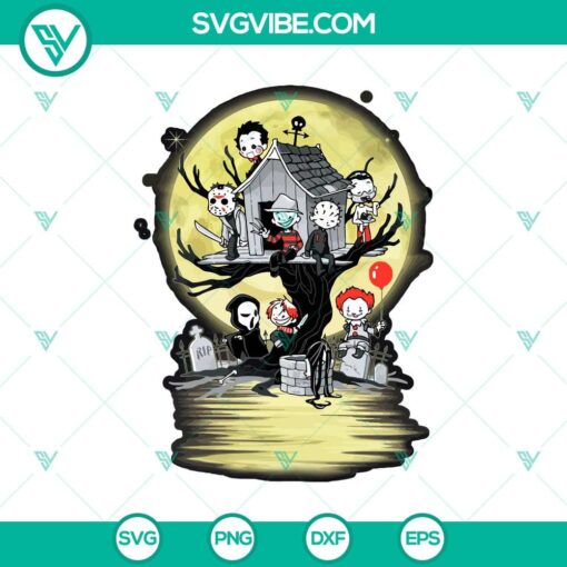 chibi horror characters friends svg horror movie svg halloween svg