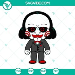 Chibi Jigsaw SVG, Jigsaw Halloween SVG, Jigsaw Scary SVG, Jigsaw Horror SVG