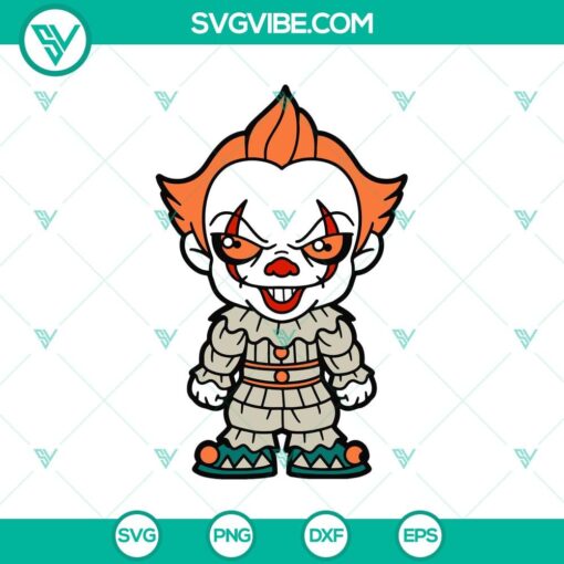 chibi the dancing clown svg pennywise halloween svg pennywise scary svg pennywise horror svg