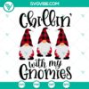 Chillin' With My Gnomies SVG - Christmas Teacher and Merry Christmas design for holiday crafting.