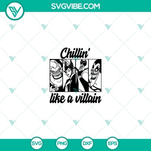 chillin like a villain svg disney bad witches svg halloween svg