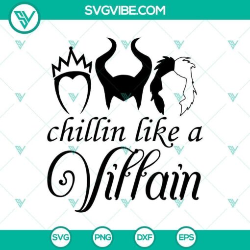 chillin like a villain svg scary svg halloween svg