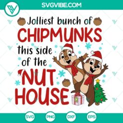 Chip and Dale Christmas Disney SVG | Cute Cartoons Holiday Cut Files
