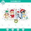 Christmas Bluey Dog and Friends digital cutting file bundle with SVG, DXF, EPS, and PNG formats for crafting.