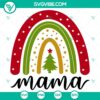 Boho rainbow mama SVG for Christmas with Merry Christmas design. Perfect for holiday crafting projects.
