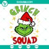 Christmas Grinch Squad SVG DXF EPS PNG files with festive holiday design elements for crafting projects.