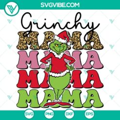 Christmas Grinchy Mama SVG DXF EPS PNG Files