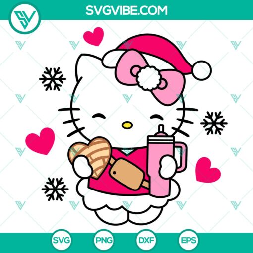 christmas hello kitty concha svg christmas svg sanrio christmas svg kawaii svg