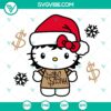 Christmas Hello Kitty Peso Pluma SVG featuring Sanrio character in a kawaii design, perfect for holiday crafts.