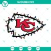 Kansas City Chiefs themed Christmas lights design in SVG, DXF, EPS, and PNG file formats. Great for DIY projects or crafts.