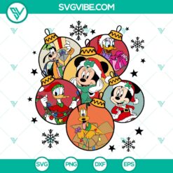 Christmas Mouse and Friends Bubble SVG | Cute Disney Holiday Cut Files