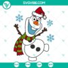 Cute Christmas Olaf Snowman SVG with free daily download - perfect for holiday crafts and projects.