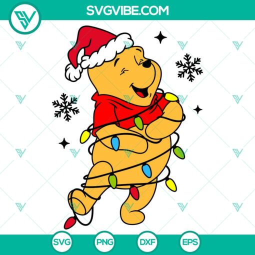 christmas pooh bear svg free svg daily freebies svg