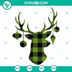 Christmas Reindeer Buffalo Plaid SVG, Merry Christmas SVG