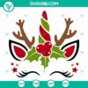 Christmas Unicorn and Reindeer SVG File with Holy Unicorn design for festive crafting projects.