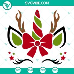 Christmas Unicorn SVG, Reindeer SVG, Christmas SVG, Holy Unicorn SVG File