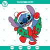 Christmas wreath stitch SVG with Disney Christmas theme featuring Santa Claus. Festive and whimsical design for holiday crafts.