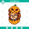 Creepy Chucky horror design inside pumpkin SVG, perfect for Halloween crafting projects.