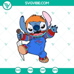 Halloween, Stitch SVG, SVG Files, Chucky x Stitch SVG, Chucky Horror SVG, 2