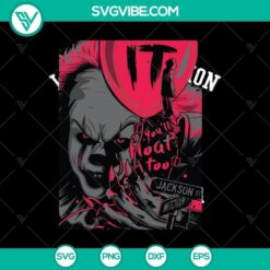 Chucky You Float Too SVG horror design for Halloween.
