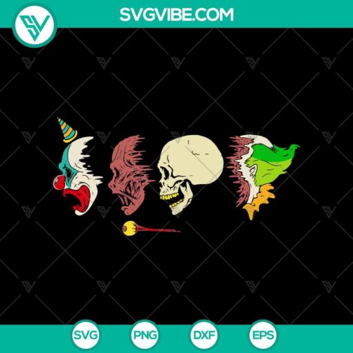 clown horror face svg skull clown svg horror svg