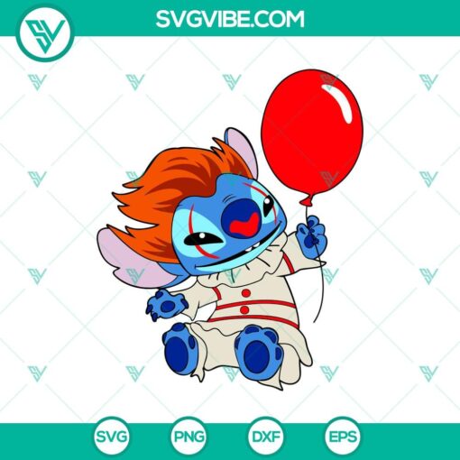 clown it bubble x stitch svg funny stitch halloween svg stitch pennywise svg