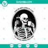 Coffee skull with skeleton design, Halloween themed SVG file for crafting projects.