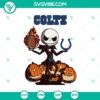 Colts Jack Pumpkin and Jack Skellington Halloween themed SVG design for crafting.