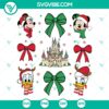Coquette Bow Christmas Disney Friends SVG | Cute Holiday Group Cut Files 3