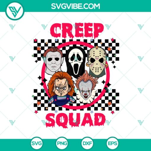 creep squad svg horror squad svg horror halloween svg