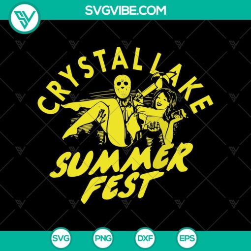 crystal lake summer fest svg jason voorhees party svg funny horror halloween svg