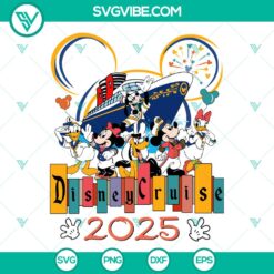 Custom Cruise 2025 Mouse and Friends SVG | Disney Family Trip Cut Files