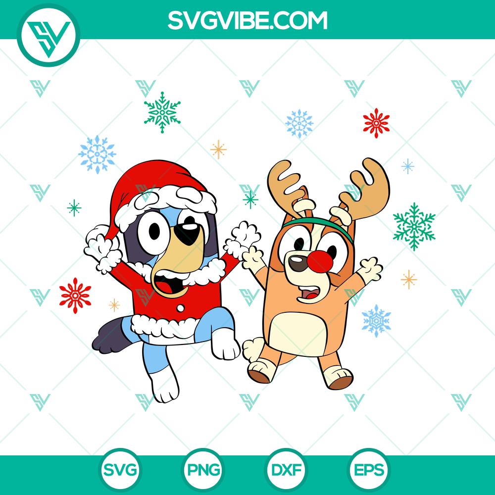Cute Couple Bluey and Bingo Christmas SVG | Cartoons Holiday Cut Files Cute Couple Bluey and Bingo Christmas SVG | Cartoons Holiday Cut Files
