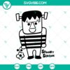 Frankenstein SVG for Halloween decoration, featuring a cute and spooky design perfect for the season.