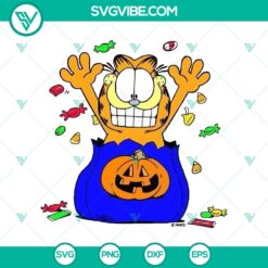 Cute Garfield Halloween SVG with funny Halloween design, perfect for holiday crafts and decorations.