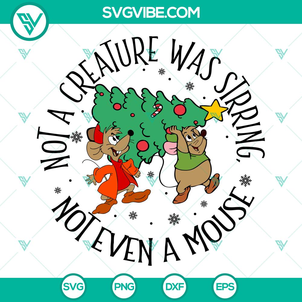Cute Jaq and Gus Christmas Tree SVG | Cinderella Mouse Holiday Cut Files Cute Jaq and Gus mouse characters decorating a Christmas tree in SVG format, perfect for holiday crafting with Cinderella theme.