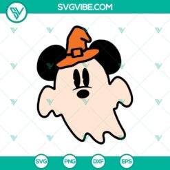 Cute Mickey Ghost Witch Hat SVG, Disney Halloween SVG, Mickey And Minnie SVG
