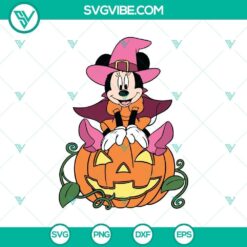 Halloween, SVG Files, Walt Disney SVG, Cute Mickey Pink Witch Halloween Pumpkin 10