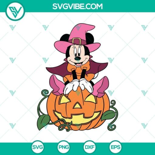 cute mickey pink witch halloween pumpkin svg disney halloween svg mickey and minnie svg