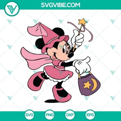 cute mickey pink witch svg disney halloween svg mickey and minnie svg