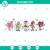 Retro Christmas characters SVG with a cute design, available in DXF, EPS, PNG file formats for download. Perfect for holiday crafts.