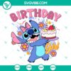 Cute Stitch Birthday Girl SVG with Disney-inspired design, perfect for birthday celebrations. Ideal for DIY projects and crafts.