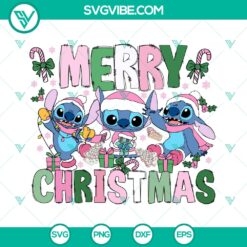 Cute Stitch Merry Christmas SVG | Disney Holiday Stitch Cut Files