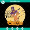 Dabbing dog Halloween dab pet hat witch SVG, horror and Halloween scary design for spooky celebrations.