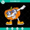 Dabbing Pumpkin Halloween Kids SVG featuring a scary Halloween design suitable for Halloween crafts and decorations.