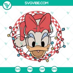 Daisy Duck With Santa Hat SVG DXF EPS PNG Files