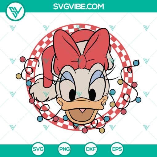 daisy duck with santa hat svg dxf eps png files