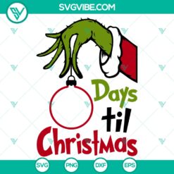 Days Til Christmas SVG, Merry Christmas SVG, Christmas Countdown SVG File