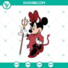 Devil Minnie Mouse and Mickey Mouse Disney Halloween SVG design for digital crafts.