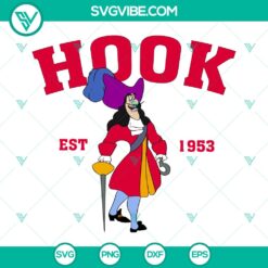 Disney Captain Hook Est 1953 SVG | Villain Peter Pan Cut Files